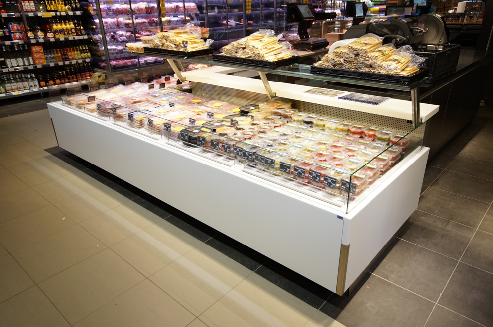 Presentation of sausages, meats and cheeses Delicatessen & meat